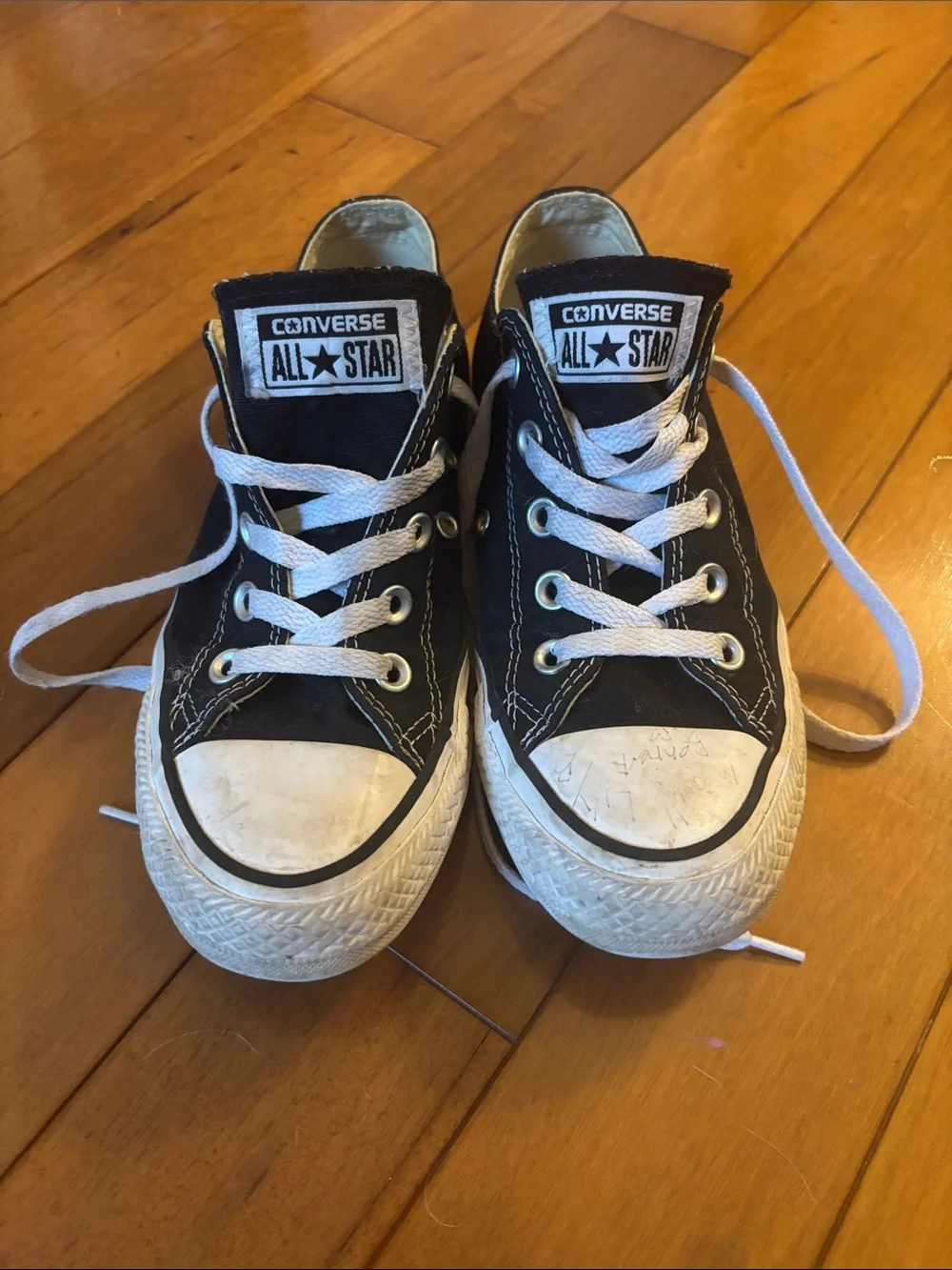 Converse Black and White Kids Low Top Sneakers